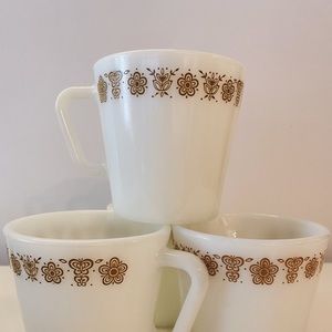 Vintage Pyrex “Golden Butterfly” Mugs